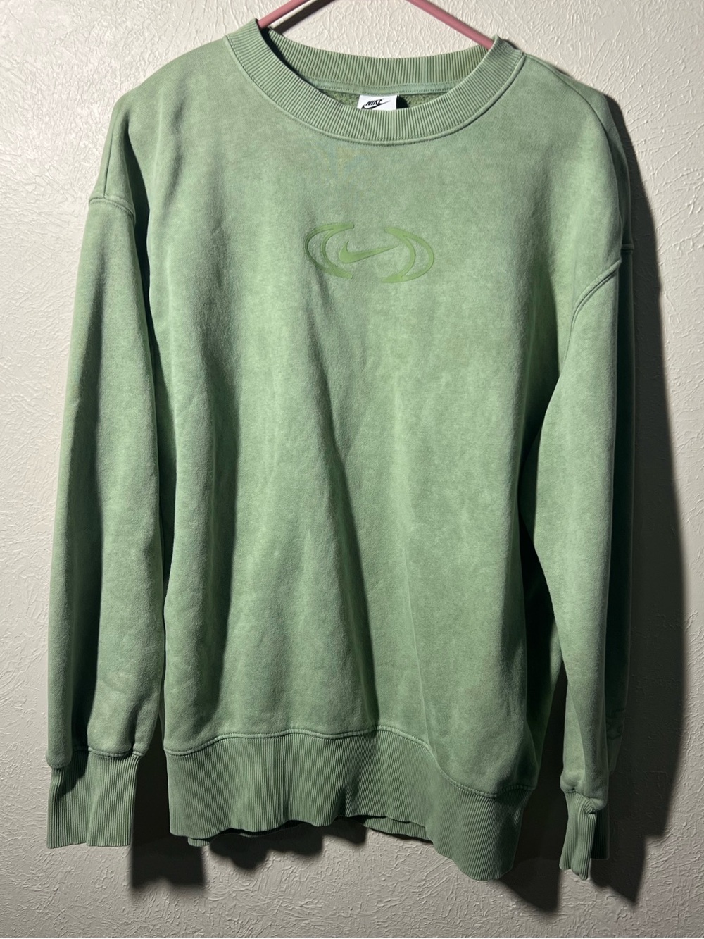 Nike Women’s Oversized Stonewashed Green Crewneck Sweatshirt